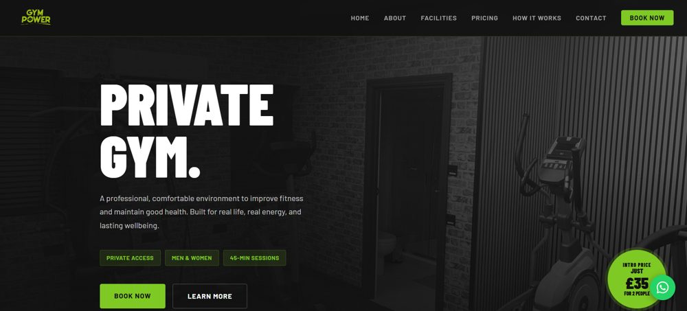 Gym Power website